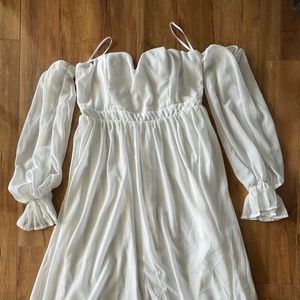 White flowy dress
